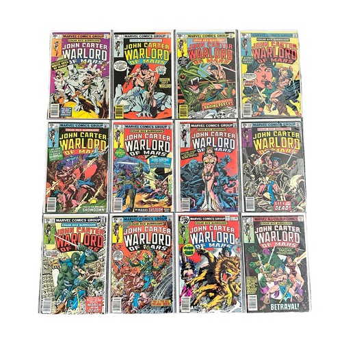 569 - Marvel comics John Carter Warlord Of Mars 1970s Nos 2-5, 7, 8, 11-14, 21, 24: All 12 comics bagged &... 