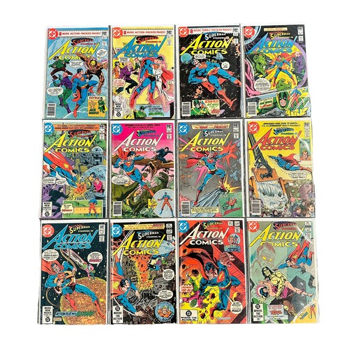 459 - Superman's Action Comics 1970/80s Nos 471-474, 476, 480-484, 508-518, 528-531: All 25 comics bagged ... 