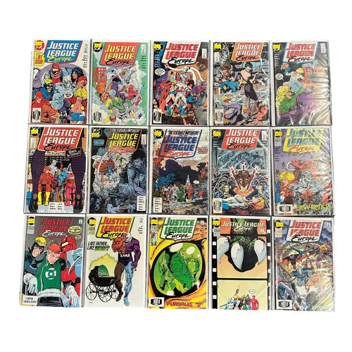 473 - DC Comics Justice League Europe 1990s Nos 1-50: All 50 comics are bagged & boarded, NM.