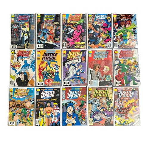 473 - DC Comics Justice League Europe 1990s Nos 1-50: All 50 comics are bagged & boarded, NM.