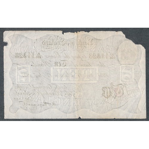 252 - Peppiatt, Operation Bernhard £10 1937 (17 Aug) K/194 11328, good fine.