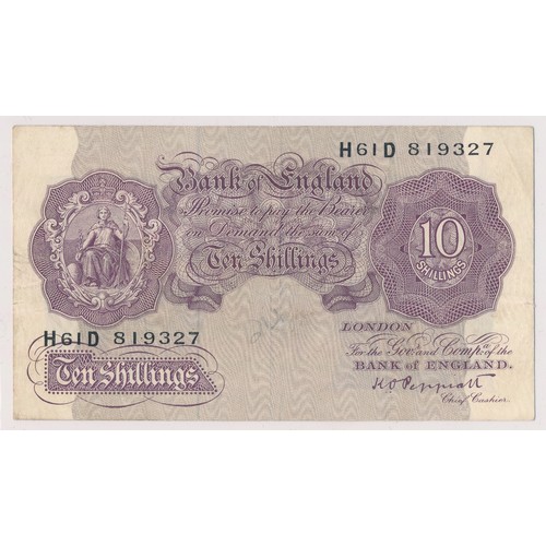 240 - GB Banknotes 10 shillings collection (13), very fine to uncirculated, with Peppiatt A96 (last series... 