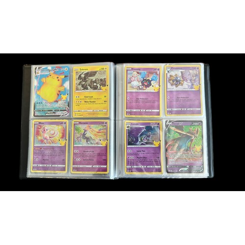 363 - Folder containing 49 Pokemon Celebration Cards. All in good condition. Holo and full art cards. QTY ... 