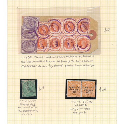 142 - Great Britain, Irish Cancellations, superb collection of GB FU/U with Irish postmarks (location in b... 