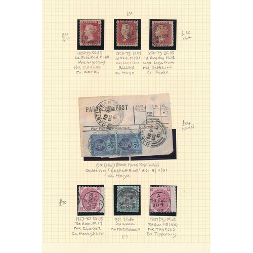 142 - Great Britain, Irish Cancellations, superb collection of GB FU/U with Irish postmarks (location in b... 