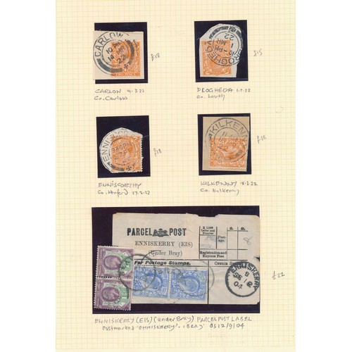 142 - Great Britain, Irish Cancellations, superb collection of GB FU/U with Irish postmarks (location in b... 