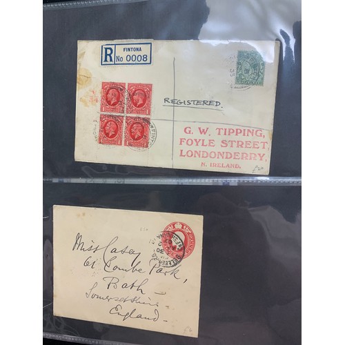 99 - Ireland, interesting Four Kings  to QEII cover collection in binder, including Airmail, Paquebot and... 