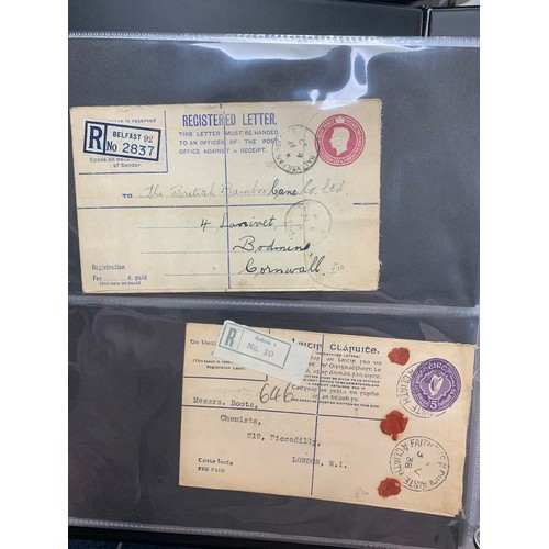 99 - Ireland, interesting Four Kings  to QEII cover collection in binder, including Airmail, Paquebot and... 