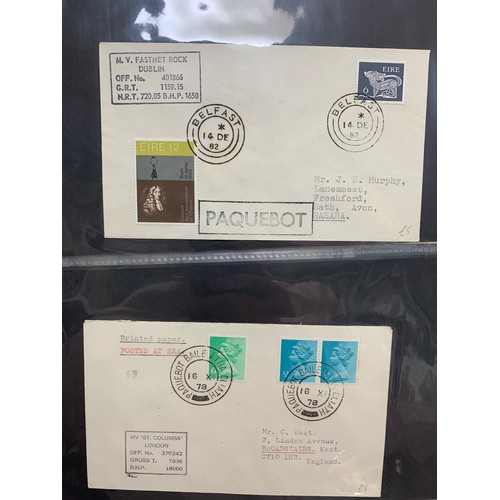 99 - Ireland, interesting Four Kings  to QEII cover collection in binder, including Airmail, Paquebot and... 