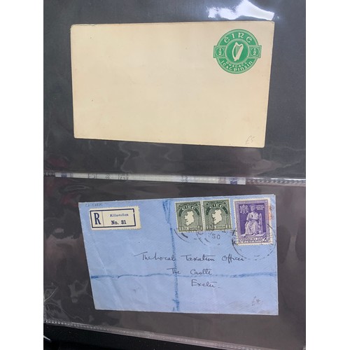 99 - Ireland, interesting Four Kings  to QEII cover collection in binder, including Airmail, Paquebot and... 