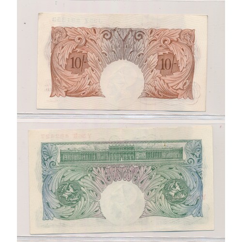 241 - Banknotes GB £1 (5) and 10/- (3) range with Peppiatt £1 22J, D07D, R65A, C92B, 10/- N08D, 14E, Beale... 