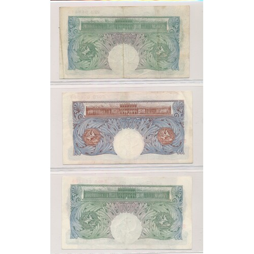 241 - Banknotes GB £1 (5) and 10/- (3) range with Peppiatt £1 22J, D07D, R65A, C92B, 10/- N08D, 14E, Beale... 