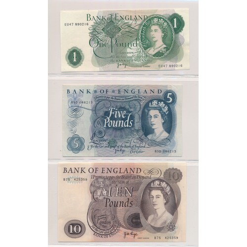 235 - GB Banknotes collection Fforde & Page (12), with Fforde £10 A63, £5 X41, £1 T04D, 10/- D29N, Page £2... 