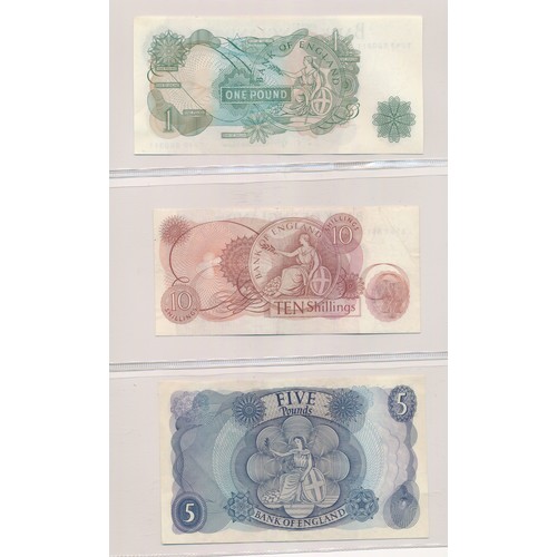 235 - GB Banknotes collection Fforde & Page (12), with Fforde £10 A63, £5 X41, £1 T04D, 10/- D29N, Page £2... 