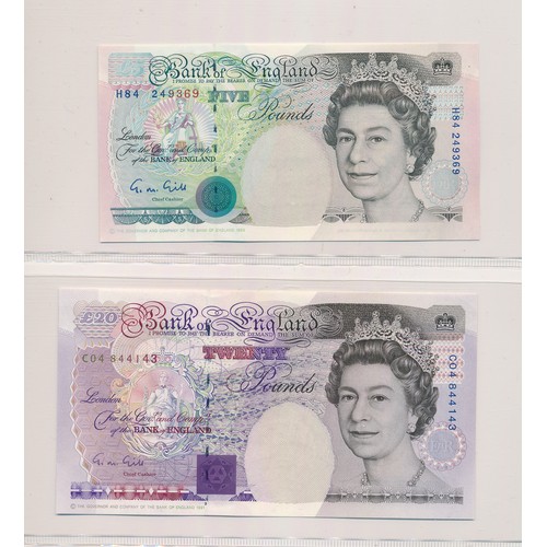 232 - GB Banknotes Somerset, Gill & Kentfield (15), with Somerset £50 B51, £20 H07, 18A, £10 AN68, £5 LW01... 