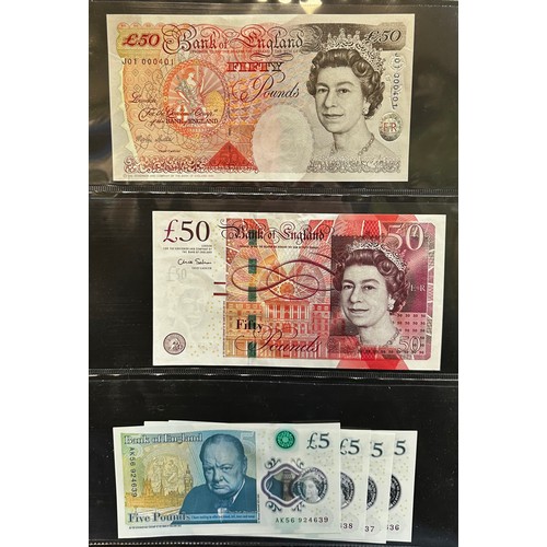 233 - GB Banknotes (34) with £50 Lowther J01, Salmon AC68, ranges of £20, £10, £5, £1, 10/- etc.