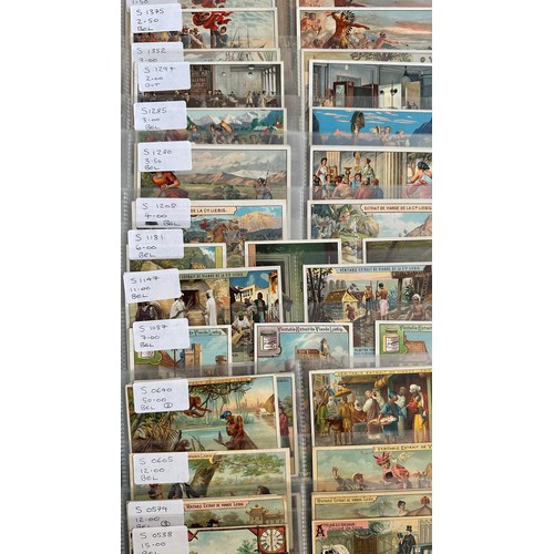 359 - Liebig collection of complete sets of 6 (103), in plastic sleeves, in an album with numbers ranging ... 