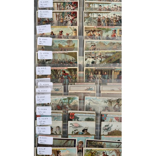 359 - Liebig collection of complete sets of 6 (103), in plastic sleeves, in an album with numbers ranging ... 