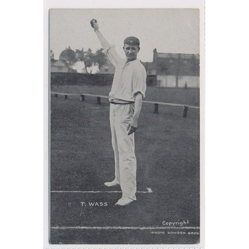 408 - Postcards - a small range of cricket cards (12), in plastic sleeves, in mixed condition.