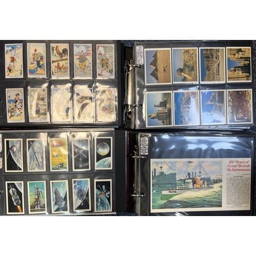 269 - Collection of cigarette cards, mainly complete sets in plastic sleeves, in 8 albums with cover sleev... 