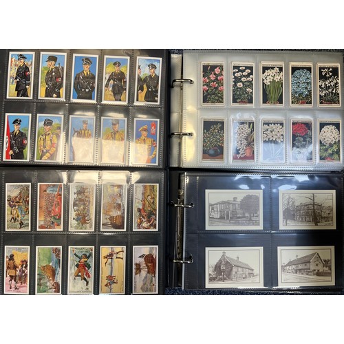 265 - Collection of cigarette cards, mainly complete sets in plastic sleeves, in 10 albums with cover slee... 