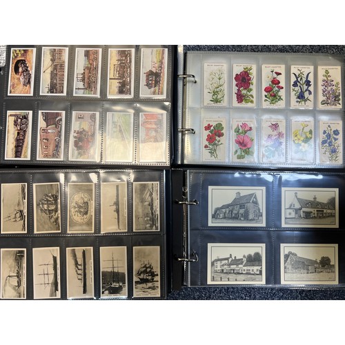 265 - Collection of cigarette cards, mainly complete sets in plastic sleeves, in 10 albums with cover slee... 