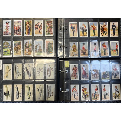 265 - Collection of cigarette cards, mainly complete sets in plastic sleeves, in 10 albums with cover slee... 