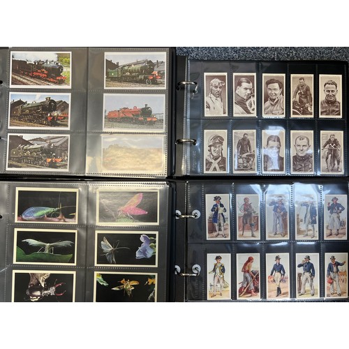 265 - Collection of cigarette cards, mainly complete sets in plastic sleeves, in 10 albums with cover slee... 