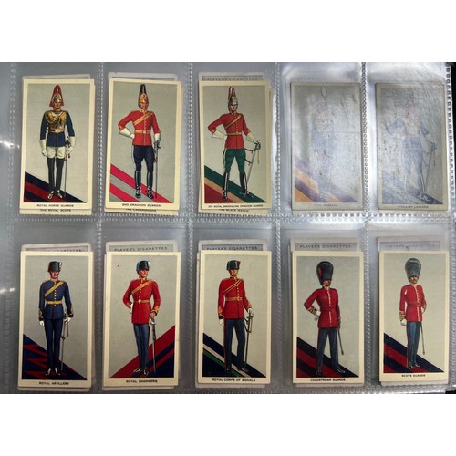 289 - Collection of cigarette cards, part sets and type cards in plastic sleeves, in an album, in mixed co... 