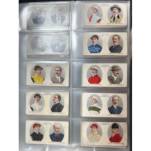 289 - Collection of cigarette cards, part sets and type cards in plastic sleeves, in an album, in mixed co... 