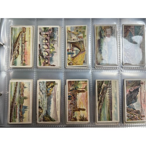 289 - Collection of cigarette cards, part sets and type cards in plastic sleeves, in an album, in mixed co... 