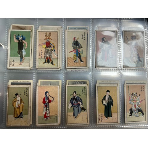 289 - Collection of cigarette cards, part sets and type cards in plastic sleeves, in an album, in mixed co... 