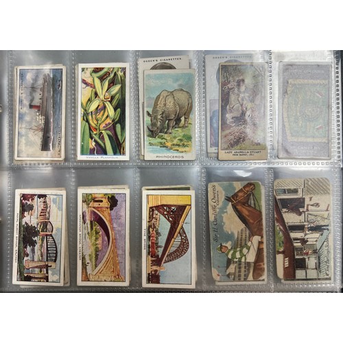 289 - Collection of cigarette cards, part sets and type cards in plastic sleeves, in an album, in mixed co... 