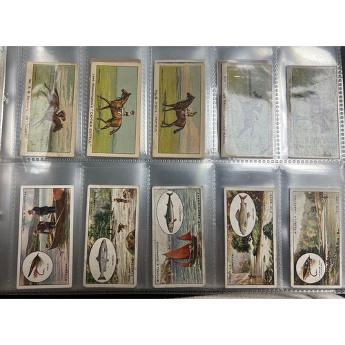 289 - Collection of cigarette cards, part sets and type cards in plastic sleeves, in an album, in mixed co... 