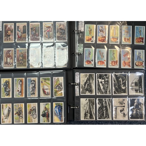 277 - Collection of cigarette cards, mainly complete sets in plastic sleeves, in 8 albums with cover sleev... 