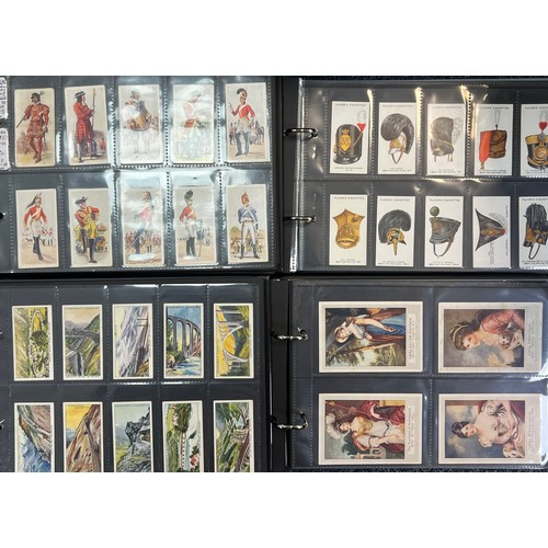 277 - Collection of cigarette cards, mainly complete sets in plastic sleeves, in 8 albums with cover sleev... 