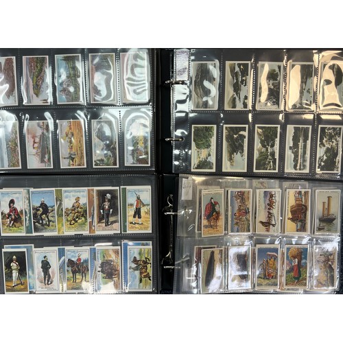 277 - Collection of cigarette cards, mainly complete sets in plastic sleeves, in 8 albums with cover sleev... 