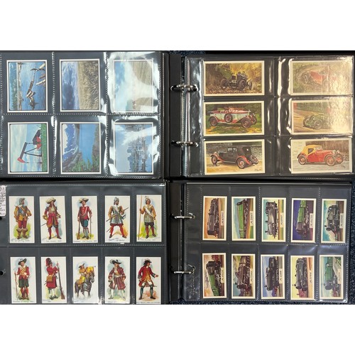 277 - Collection of cigarette cards, mainly complete sets in plastic sleeves, in 8 albums with cover sleev... 