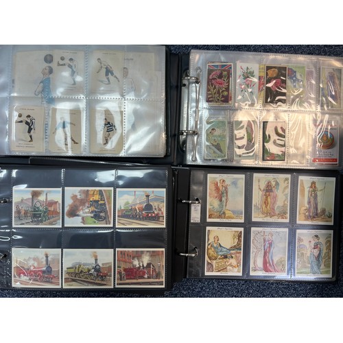 278 - Collection of cigarette and trade cards, mainly part sets in 6 albums (2 large), in variable conditi... 