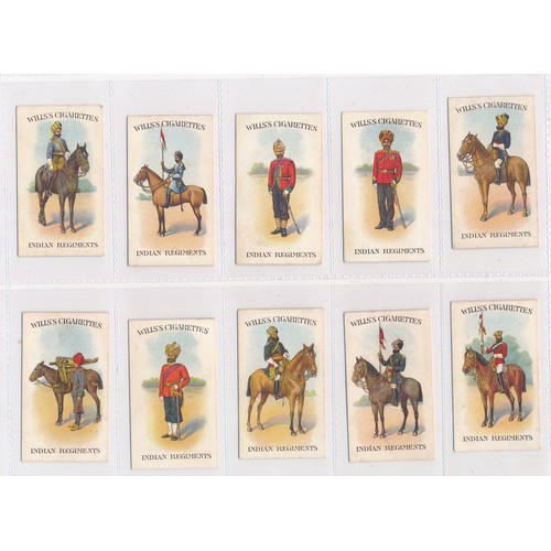 294 - Wills Scissors 1912 Indian Regiments part set of 28 cards, generally in very good condition. Cat. £3... 