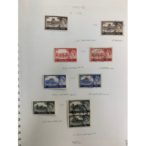 193 - Great Britain QEII Pre-Decimal specialised collection in binder, including; 1952-54 vals to 1/6d M &... 