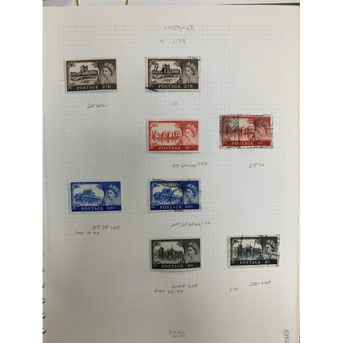 193 - Great Britain QEII Pre-Decimal specialised collection in binder, including; 1952-54 vals to 1/6d M &... 