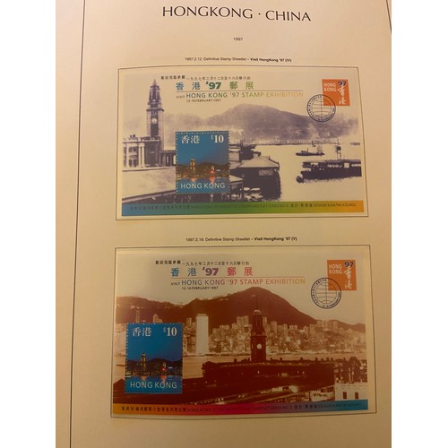 82 - Hong Kong QEII mainly UM collection in Lighthouse hingless album, incl a good selection of M/S`s.