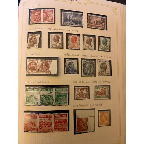 43 - Australia KGV-QEII M/UM and Used collection in SG Simplex album, incl a good selection of sets both ... 