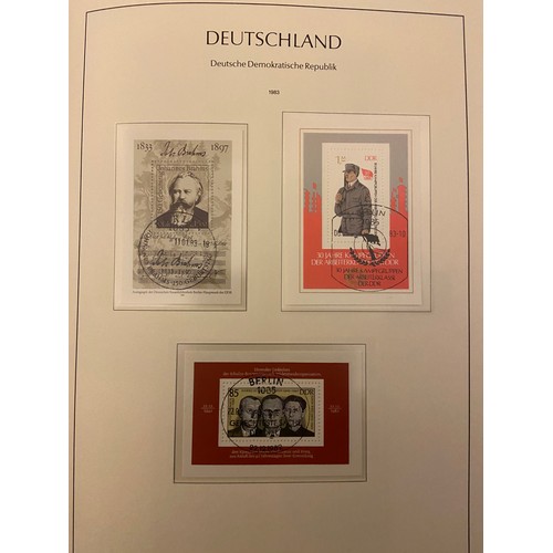 71 - East Germany 1980-90 used collection in Lighthouse hingeless album with slipcase, incl commemorative... 