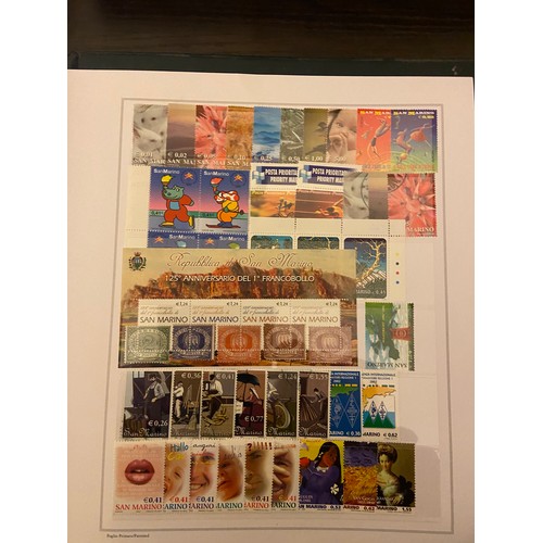 114 - San Marino 1975-2004 UM and/or used collection in Marini hingeless album, with much thematic interst... 