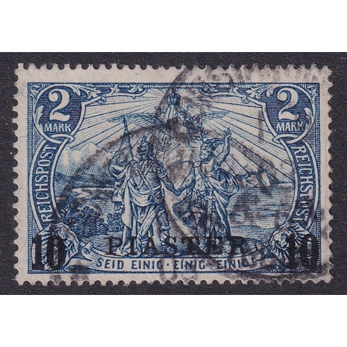 73 - German Post Offices in Turkey 1900 10pi on 2m Blue (SG 26), Used, Cat Val £65.