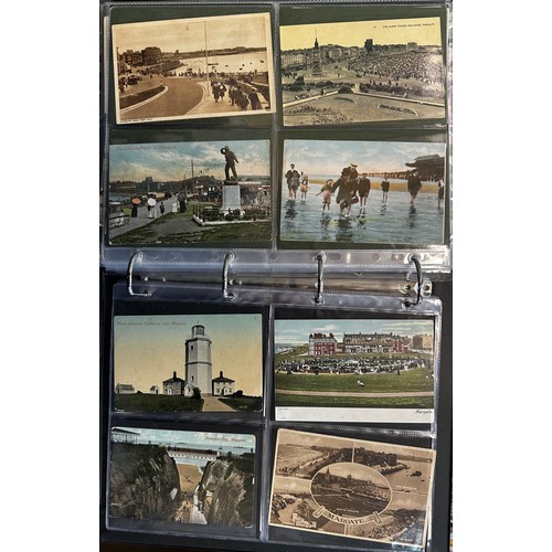 402 - Collection of postcards (216), all sleeved in an album, with good range of topographical cards with ... 