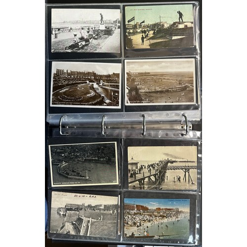 402 - Collection of postcards (216), all sleeved in an album, with good range of topographical cards with ... 