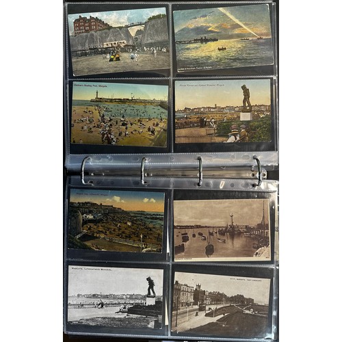 402 - Collection of postcards (216), all sleeved in an album, with good range of topographical cards with ... 